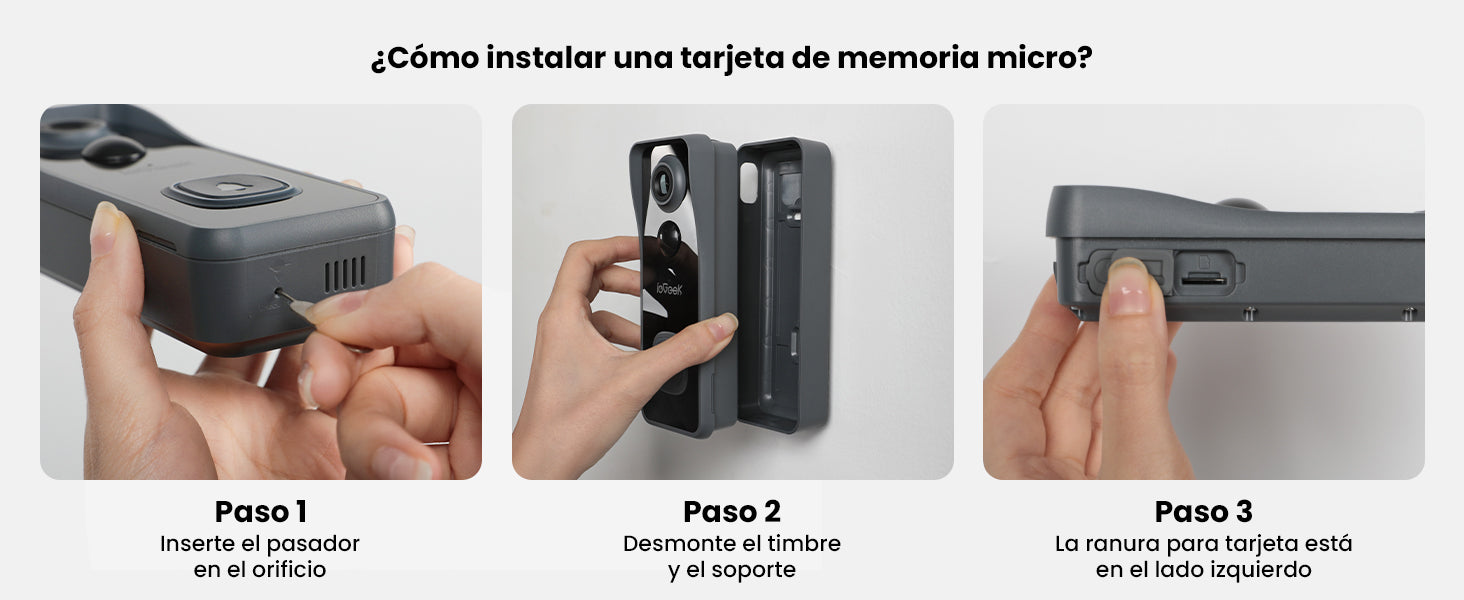 Instalación de la tarjeta Micro SD
