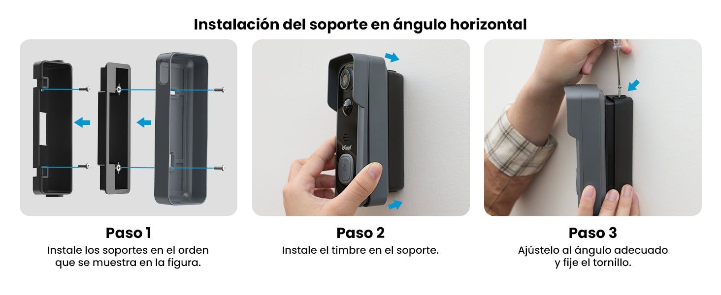Instalación del soporte de ajuste horizontal