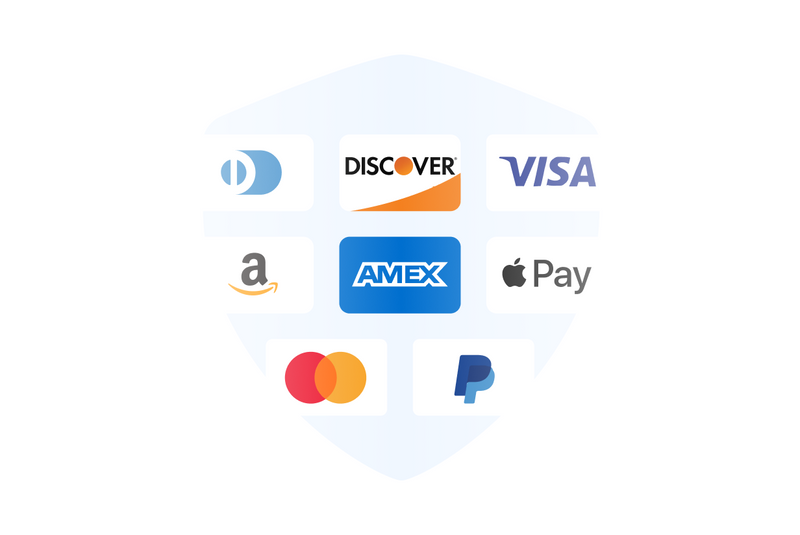 Procesado a través de <br> los proveedores de pago más fiables.